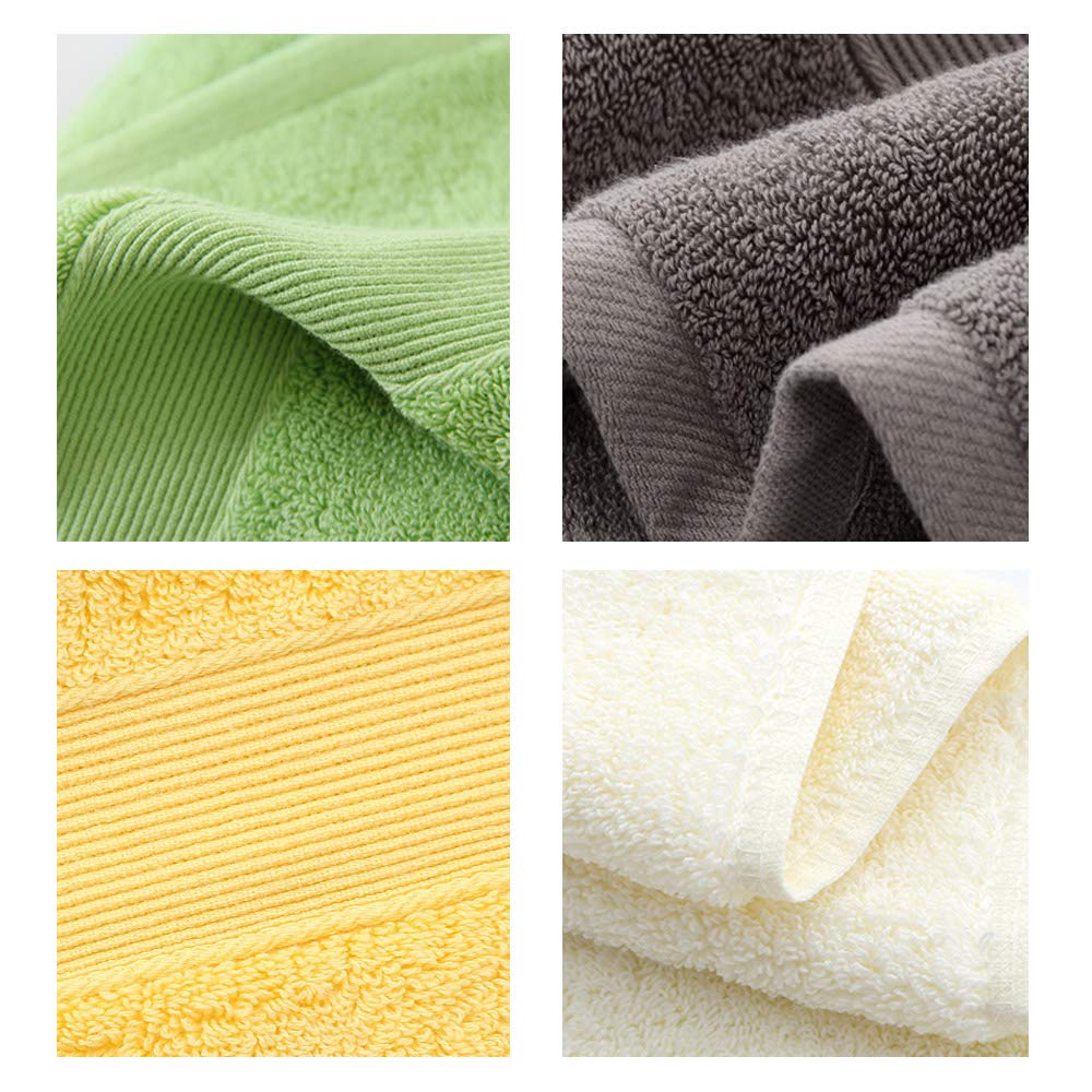 JININQ 700GSM 2Piece Hand Towels -100% Cotton for Bathroom,Kitchen,Beauty,Spa,Gym,Household face Towel,Highly Absorbent Towels(13.7 x 29.5 Inches) (Green)