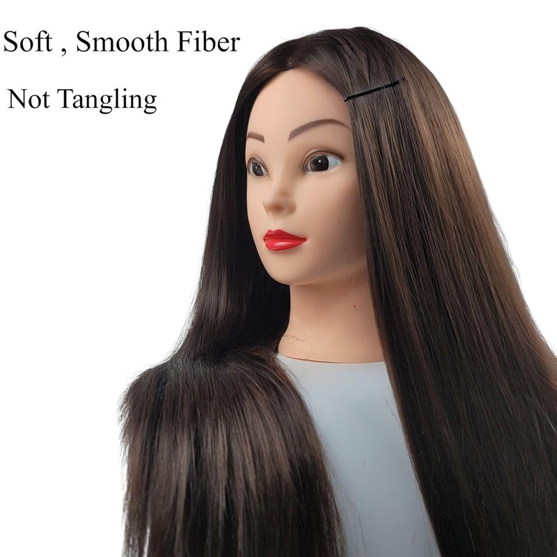 Skiennix Mannequin Head - 28 Inch Hair for Hairstyling & Braiding | Cosmetology Training Tool