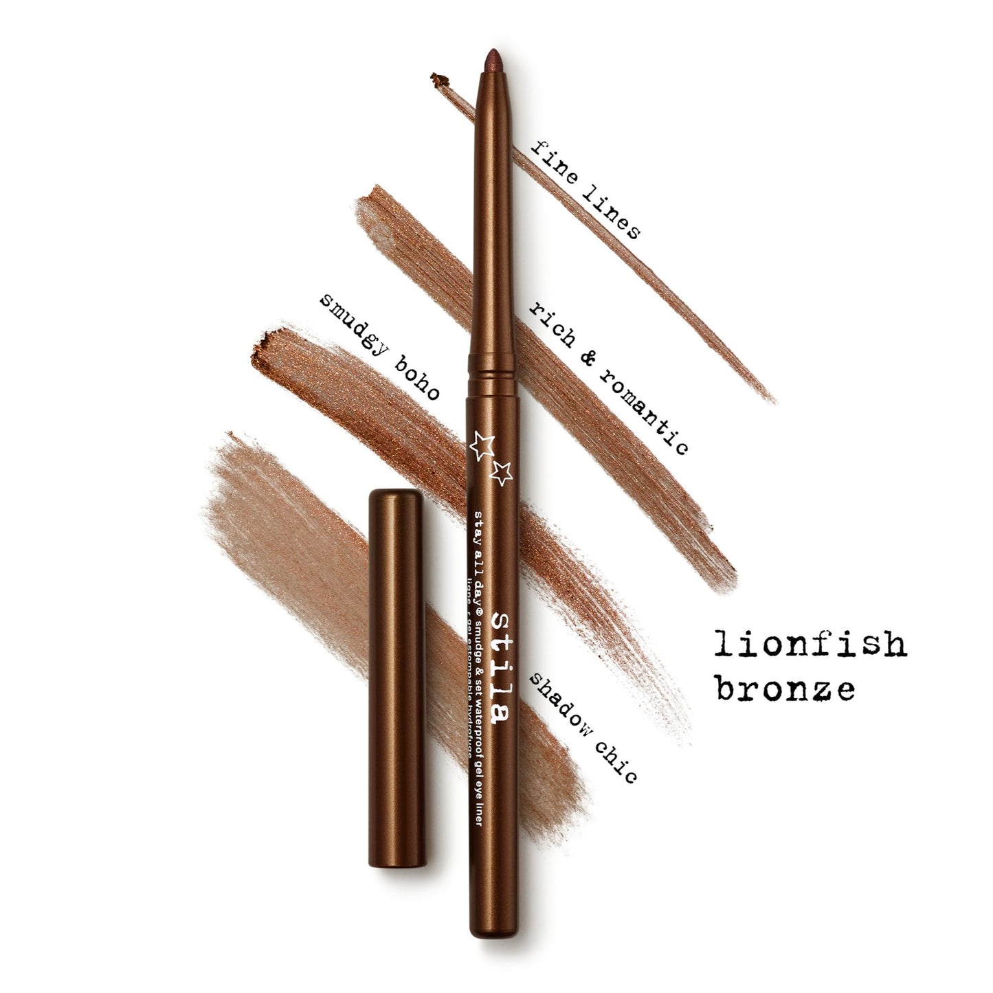 stila Stay All Day® Smudge & Set Waterproof Gel Liner | Long-Wear Gel Eyeliner Pencil for Tightlining, Waterline & Smoky Eye Looks | 12-Hour Wear, No Budge & Fade-Proof
