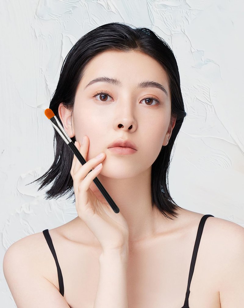 Extra flat round brush eyebrow concealer brush，concealer brushs，flat makeup brush，Brow Brushes (E32)