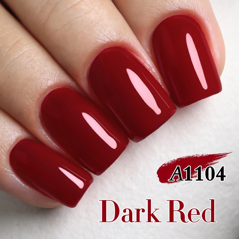 Gel Nail Polish - Double Rhythm 15ML Dark Red Soak Off for DIY Manicure at Home | Art & Salon Quality