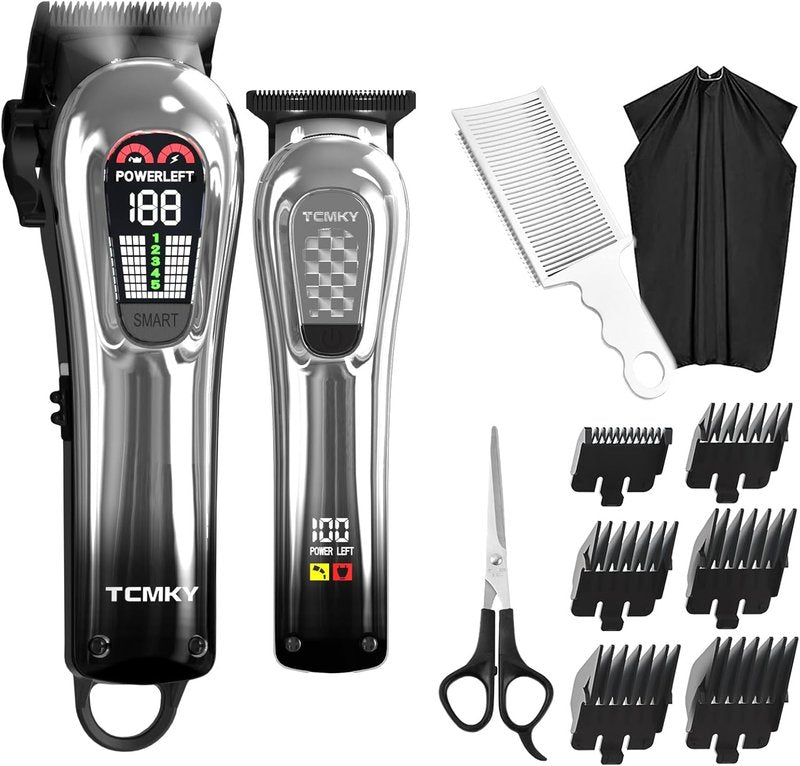 Professional Hair Clippers for Men - Cordless Trimmer Set with Beard Shaver | Rechargeable, Ergonomic Design