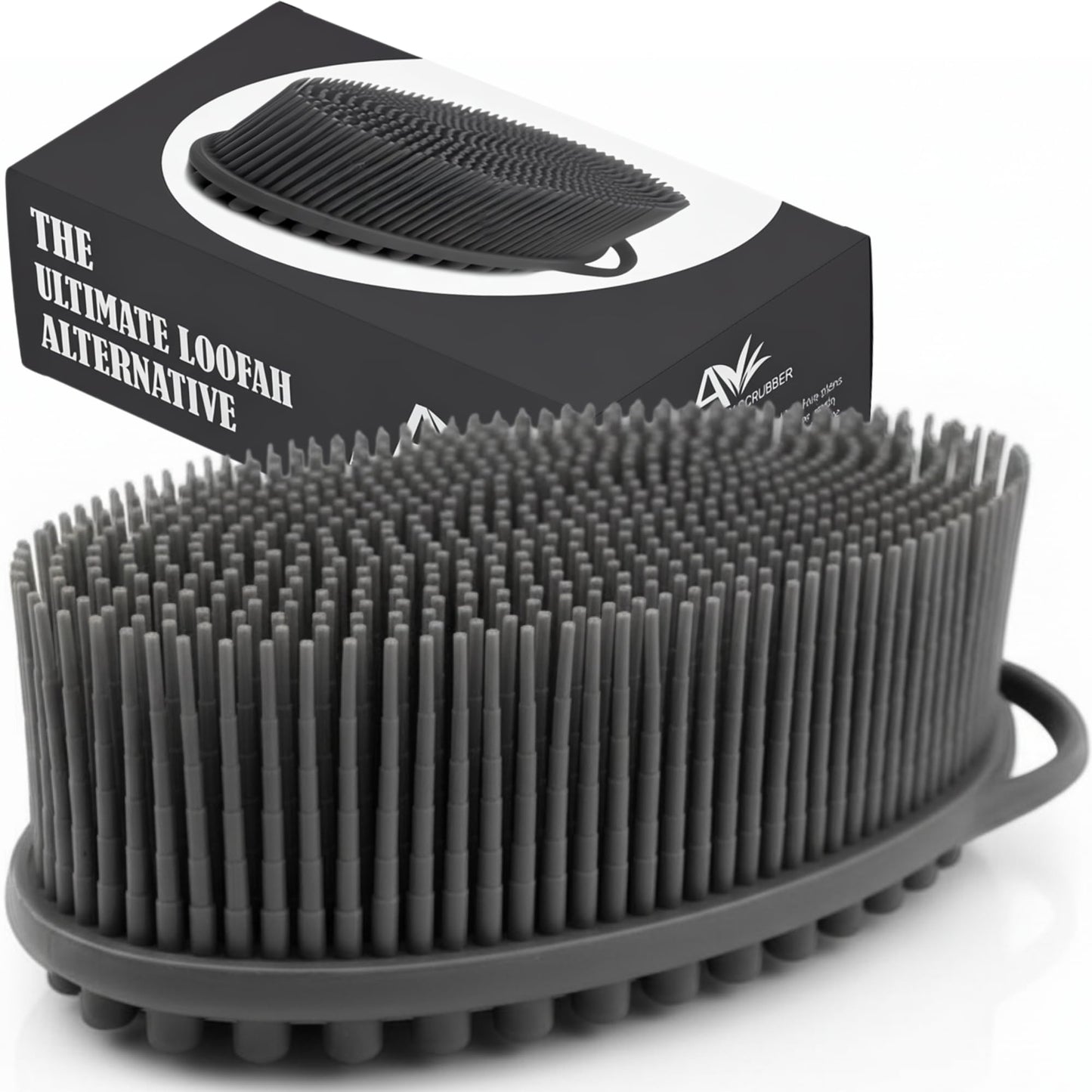 Avilana Premium Silicone Body Scrubber - Trusted Since 2017 - SGS Certified Food Grade Dual Sided Bath Brush, Quick-Dry Exfoliating Loofah Alternative, Massage Brush Sensitive Skin Women Men