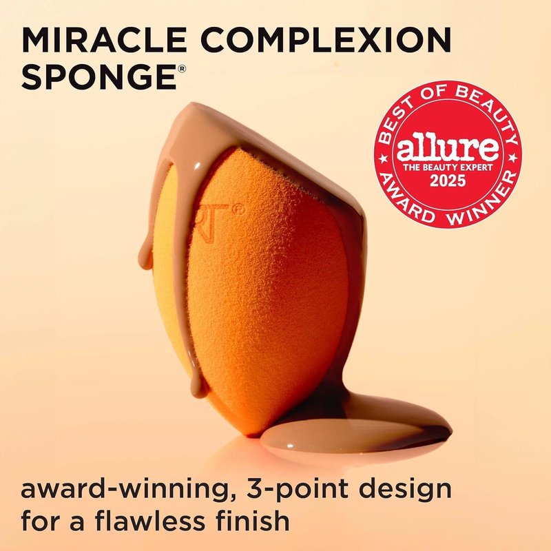 Real Techniques Miracle Blend Set - Makeup Sponge & Solid Soap for Deep Cleaning | Includes Travel Tote, Cruelty-Free