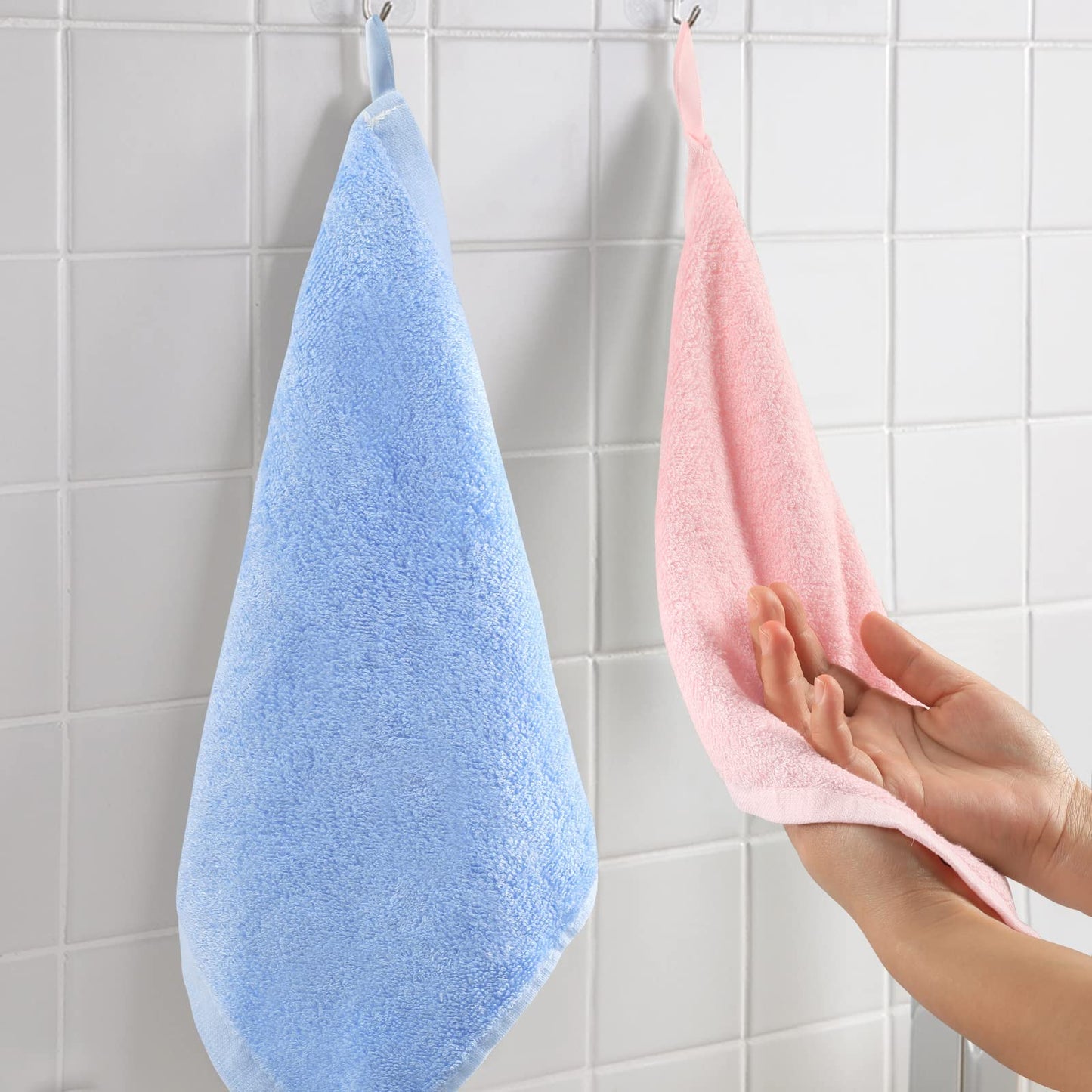 Yoofoss Luxury Washcloths Towel Set 10 Pack Baby Wash Cloth for Bathroom-Hotel-Spa-Kitchen Multi-Purpose Fingertip Towels & Face Cloths