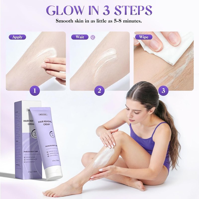 Regine Switzerland Hair Removal Cream - Painless Depilatory for Sensitive Skin | 4.0 fl. oz, Gentle for Legs & Bikini Line