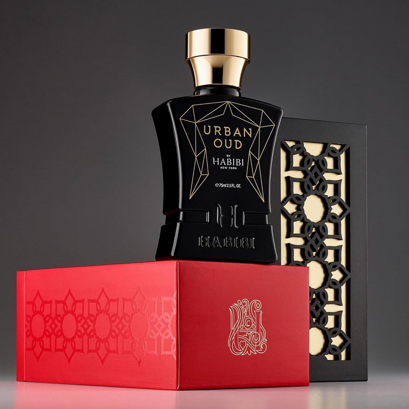 H HABIBI Urban Oud Perfume for Men - 2.5 oz Long-Lasting Woody Citrus Cologne | Luxury Gift Fragrance