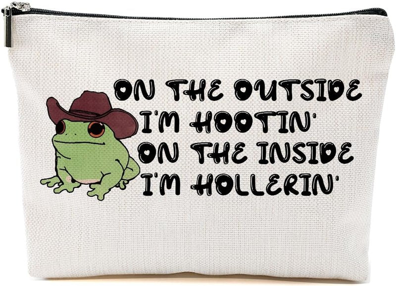 Frog Gifts Funny Makeup Bag - Sarcastic Toiletry Bag for Women | Perfect for Christmas & Birthdays