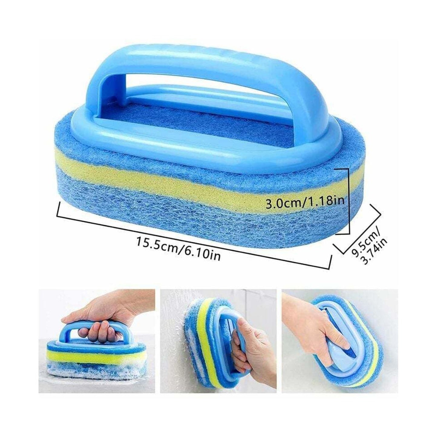 2pcs Household Cleaning Tools Quality Sponge Cleaning Brush with Handle Perfect for Daily Use in Kitchen Thick Sponge Brush