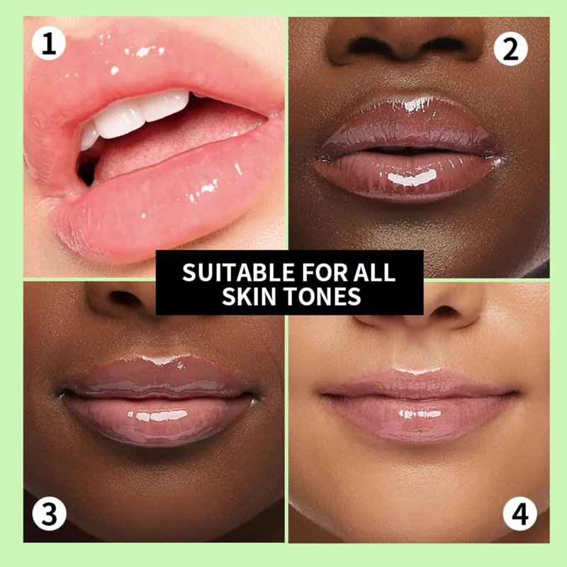 Hydrating Lip Oil Gloss Set - 8pcs Non-Sticky Moisturizing Tinted Plumping Butter | Long-Lasting Glossy Finish for Women & Teens