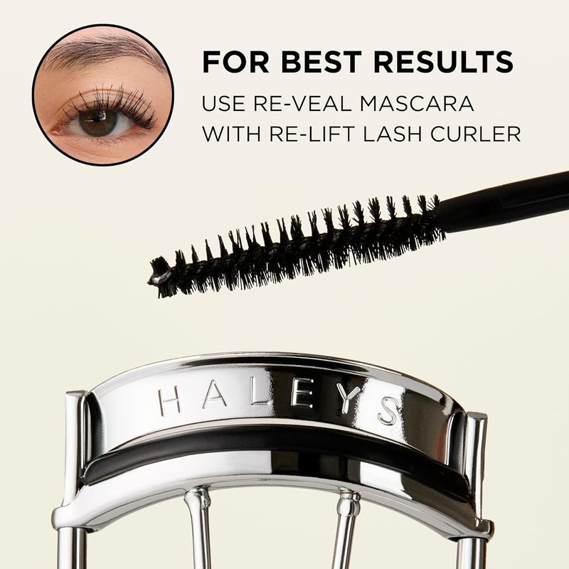 HALEYS Re-veal Lash Extension Mascara - Lengthening & Curling Black Formula for Defined, Fuller Lashes