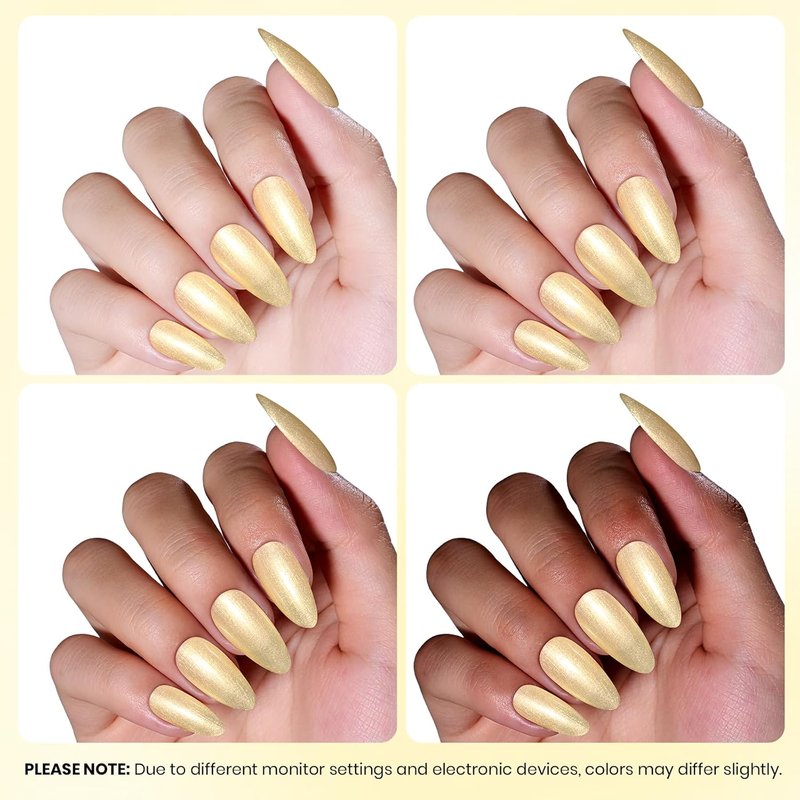 Beetles Yellow Gel Nail Polish - Shimmer Glitter Butter Yellow | 15ML Pastel Creamy Soak Off UV LED Nail Color for Home Salon