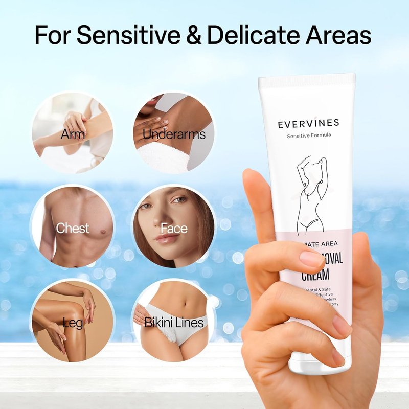 Hair Removal Cream for Women - Fast & Painless Depilatory for Sensitive Skin | 4.2oz - Ideal for Bikini, Legs, Arms, Underarms