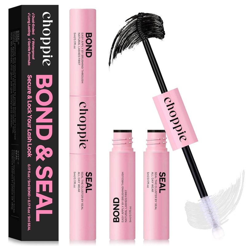 Choppie Lash Cluster Glue - 2-in-1 Super Strong Hold | Quick Drying Waterproof Adhesive (0.17 fl. oz)