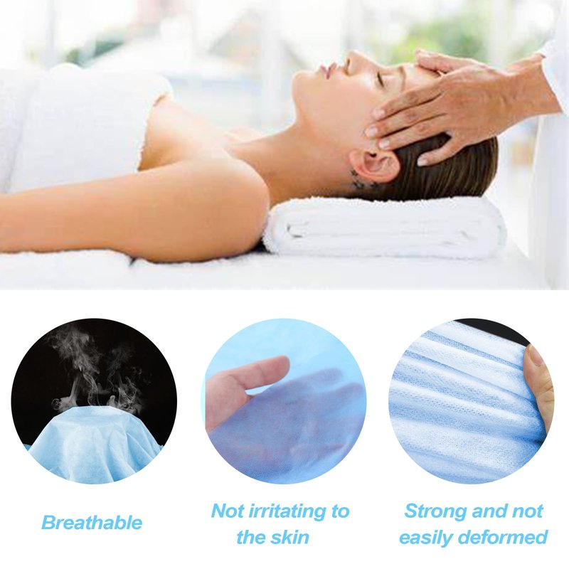 100Pcs Massage Table Cover 31''x71'' Waterproof Disposable Bed Sheets, Non-Woven Fabric Massage Table Sheets, Breathable Protector Bed Cover for Massage Therapy Tattoo Beauty Salon Hotels (Blue)