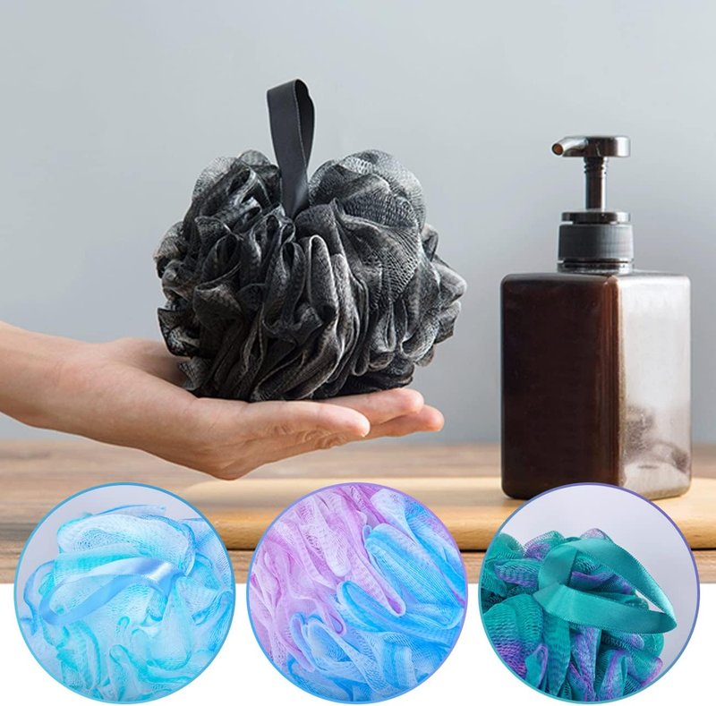 Exfoliating Shower Loofah Sponge Set - 10 Pcs Bath Poufs for Men & Women | Soft, Durable, Ideal for Body Wash