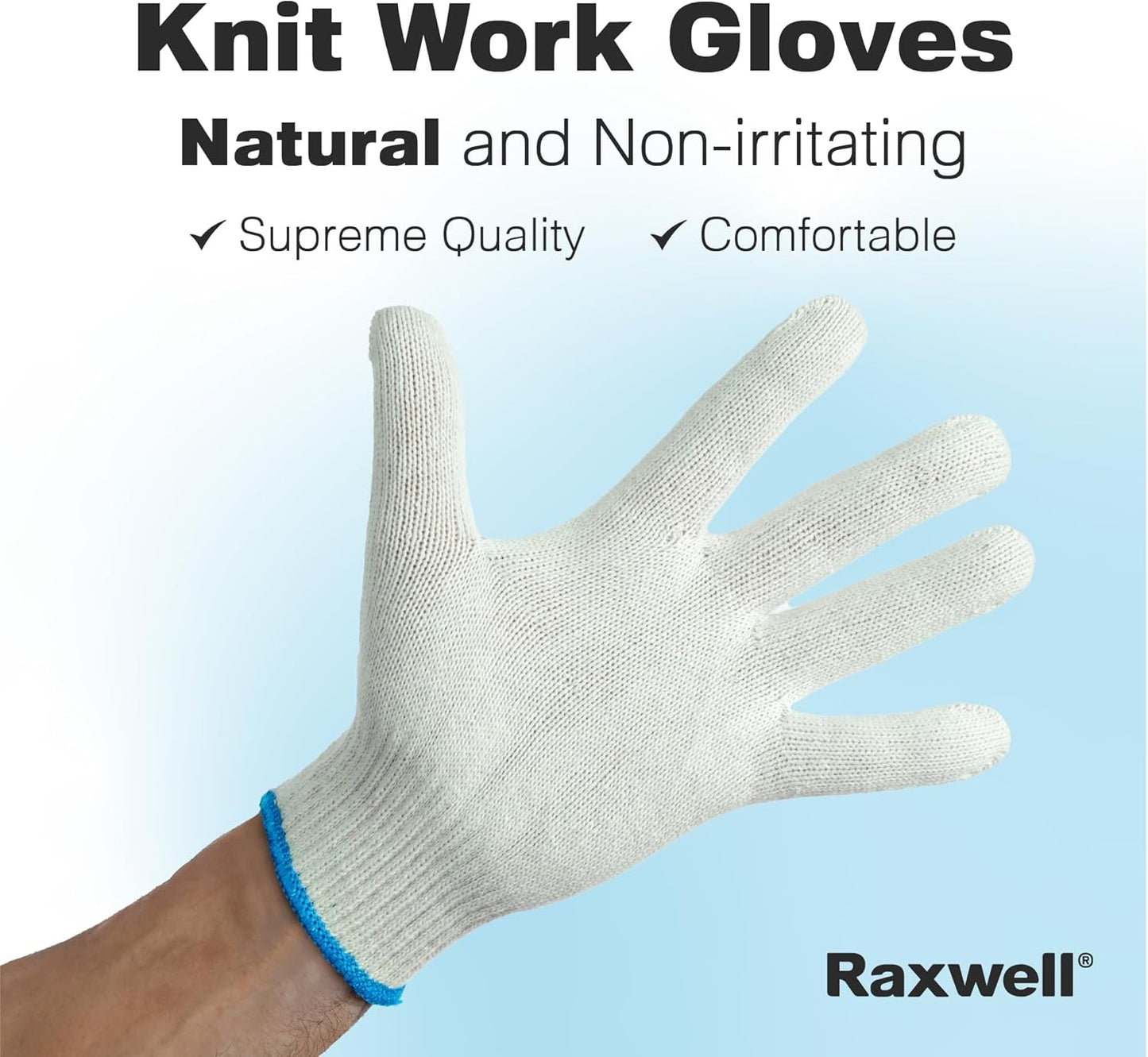 White Cotton Work Gloves - Premium Knit 12 Pairs for BBQ, Painting, Gardening | Durable Small Size