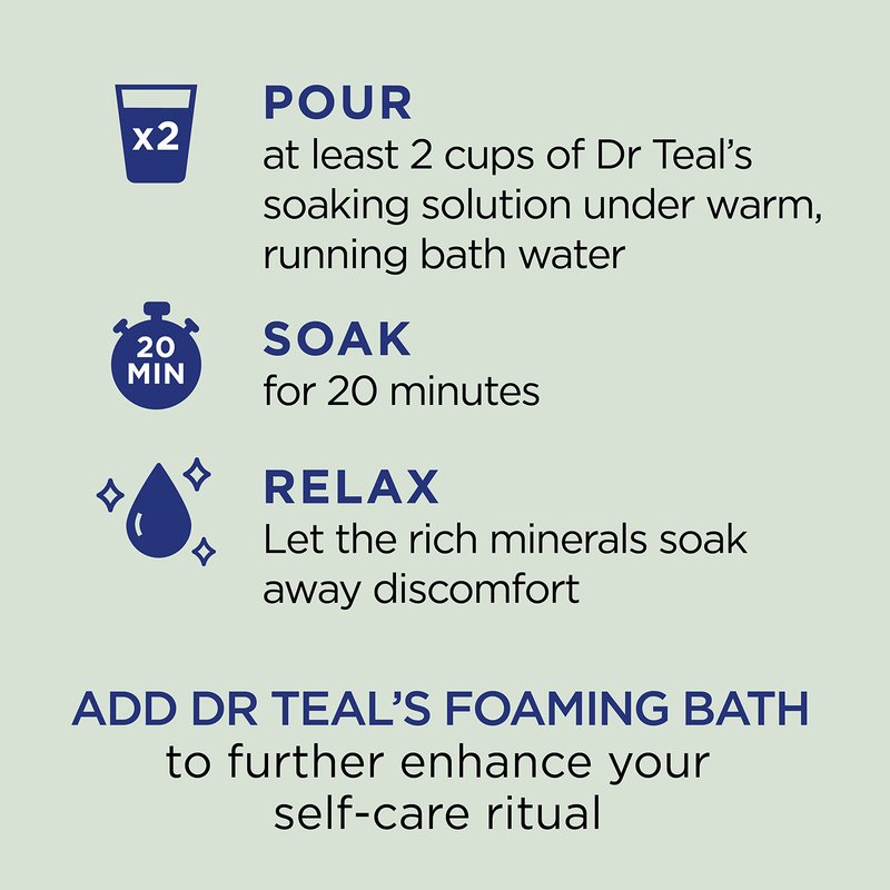 Dr Teal's Epsom Salt Magnesium Soak, Relax & Relief with Eucalyptus & Spearmint Essential Oils, 3 lbs (Pack of 4)