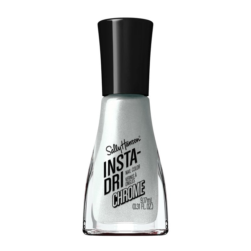 Sally Hansen Insta-Dri Nail Polish Chrome Top Coat | Quick Dry, Long Lasting, Streak-Free Shine, Opaque | Polar Platinum | Metallic Silver Nail Polish