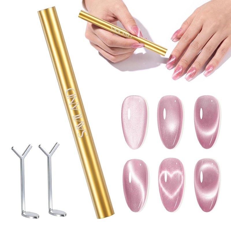 SAVILAND Cat Eye Nail Magnet - 5X Stronger Golden Double-Head Design for Stunning Nail Art