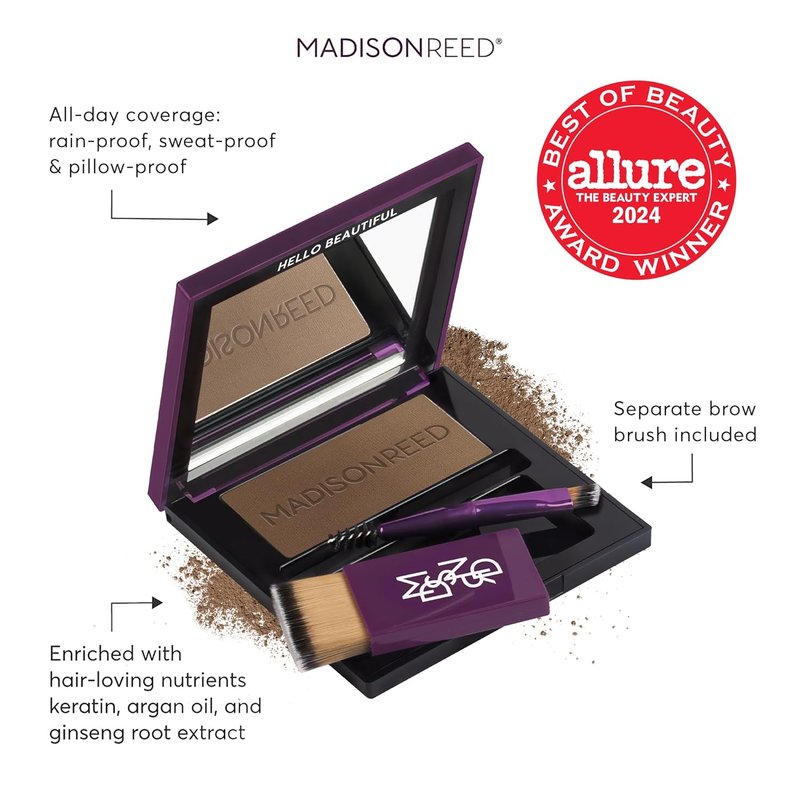 Madison Reed Root Touch Up & Brow Filler - Sabbia Light Brown, Instant Gray Coverage, 0.13 oz (60 Uses)
