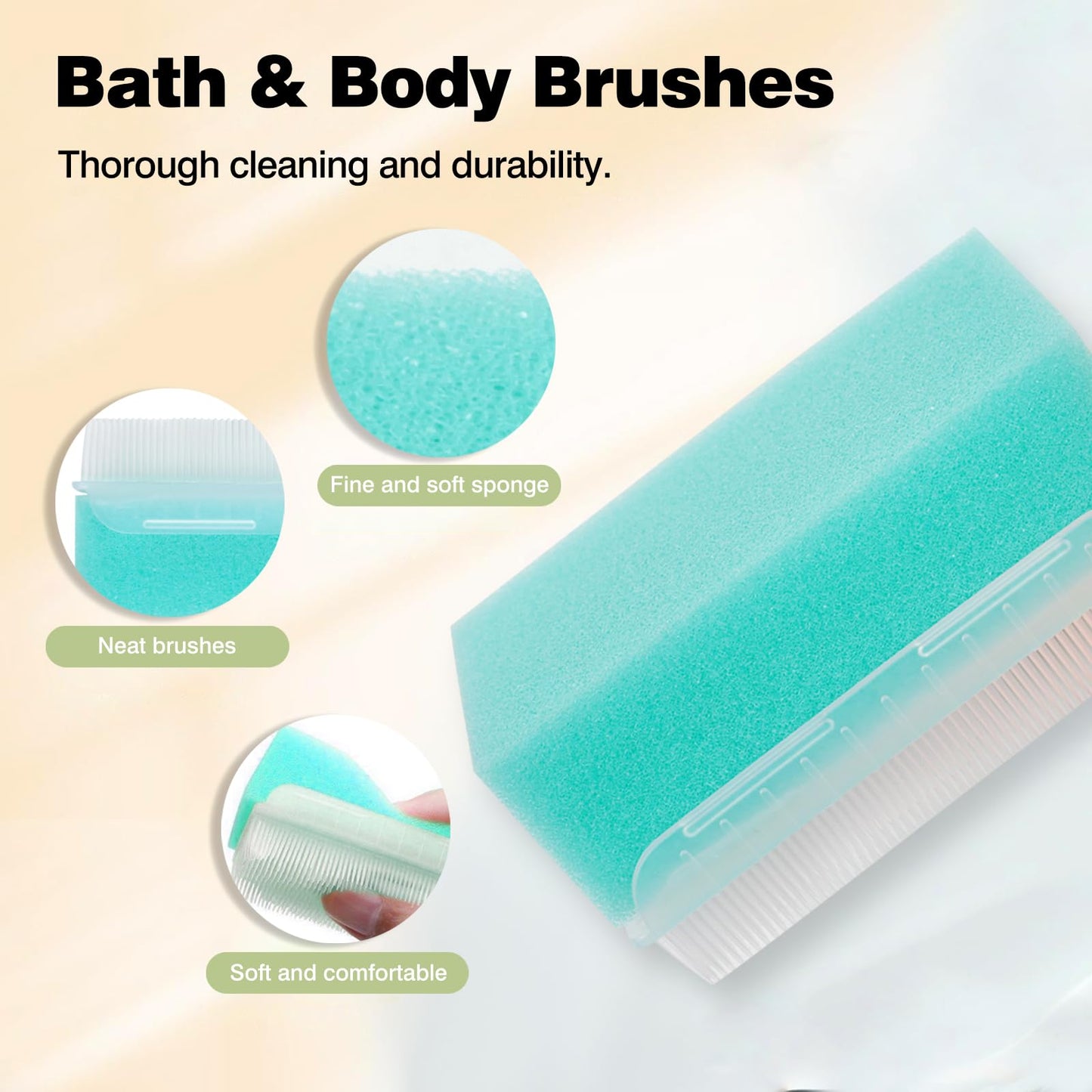 2PCS Cradle Cap Brush, Baby Bath Sponge - 2-in-1 Brush & Sponge for Scalp Treatment, Sensory Therapy, and Bath Time Care