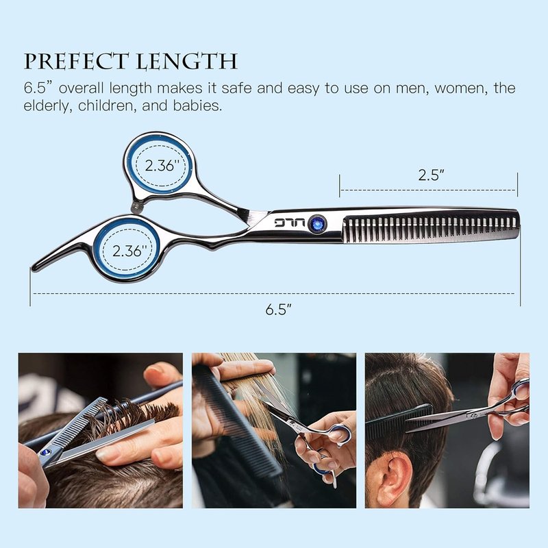 Professional Hair Cutting Scissors Set - Thinning Shears & Razor Edge - Japanese Stainless Steel | 6.5 Inch