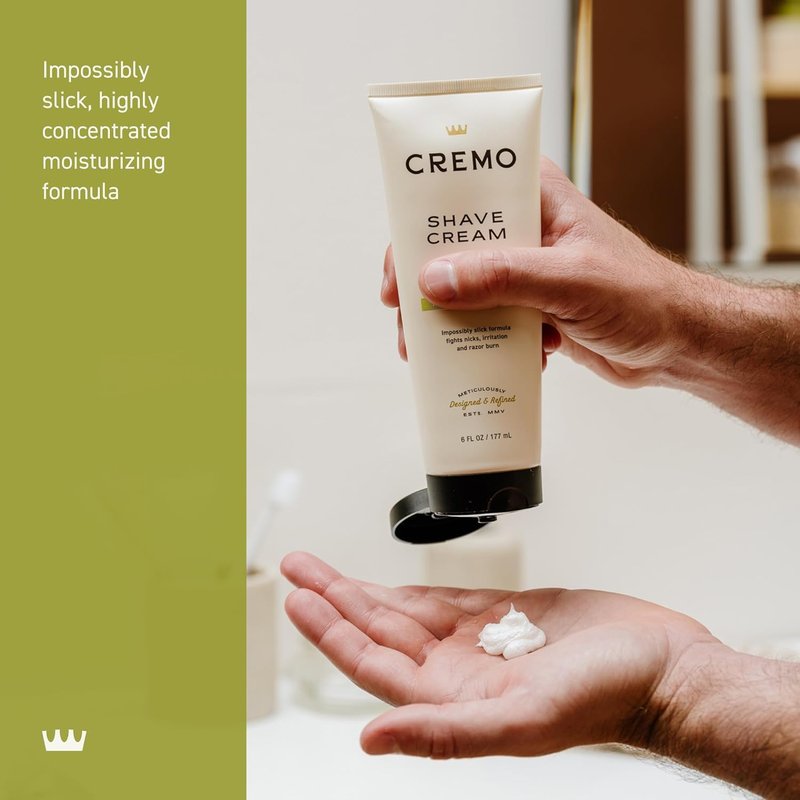 Cremo Sage & Citrus Shave Cream - Ultra-Slick Formula for Men | 6 Fl Oz (Pack of 2)