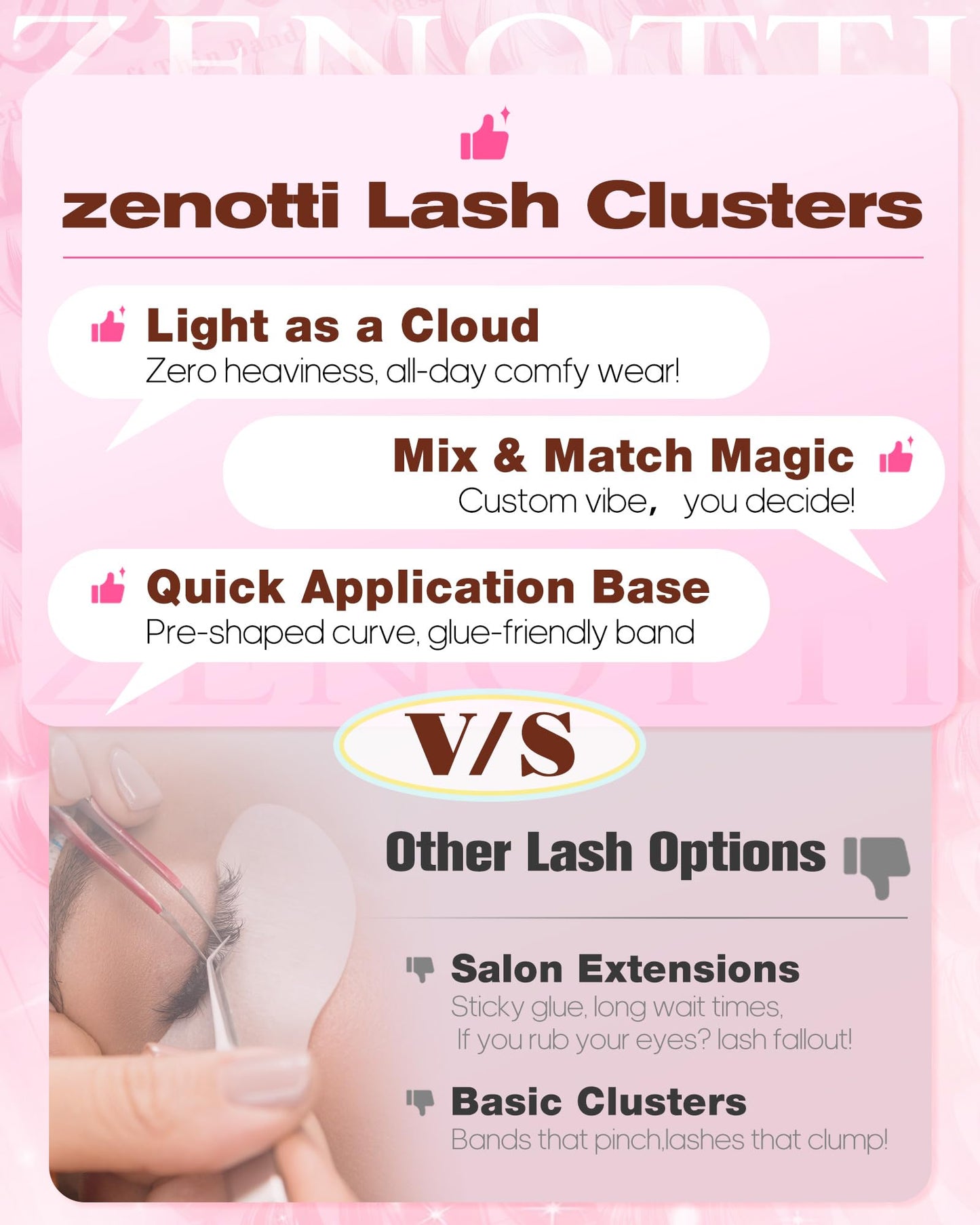 Wispy Lash Clusters Natural Manga Eyelash Clusters Fairy Spiky Individual Lashes Anime Cluster Eyelash Extensions 8-16MM 132PCS Invisible Band Eyelash Extensions by zenotti