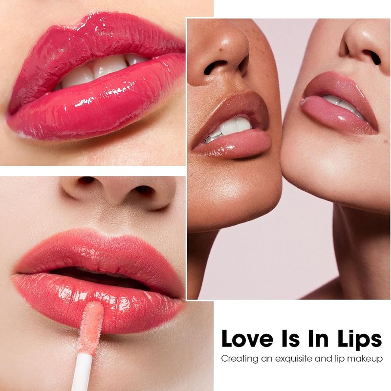 AZEN Lip Gloss Bulk Set - 50 Shimmery Shades for Women & Girls | Vibrant Color Variety
