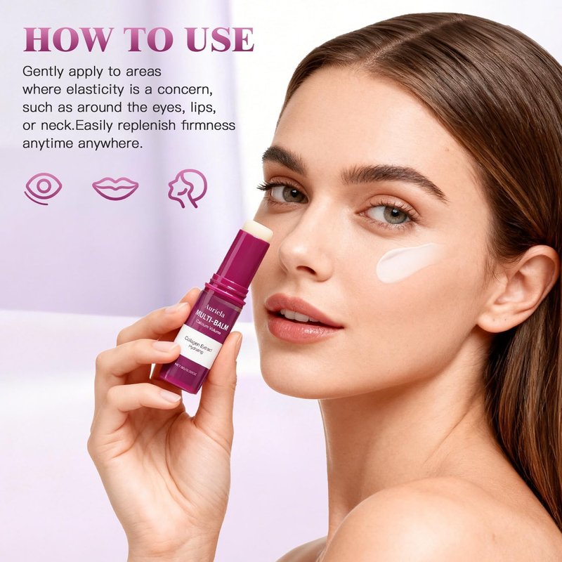 Calcium Multi Balm Stick - Anti-Aging Hydration & Firming Moisturizer | 2 Pack for Face, Eyes, Lips & Neck