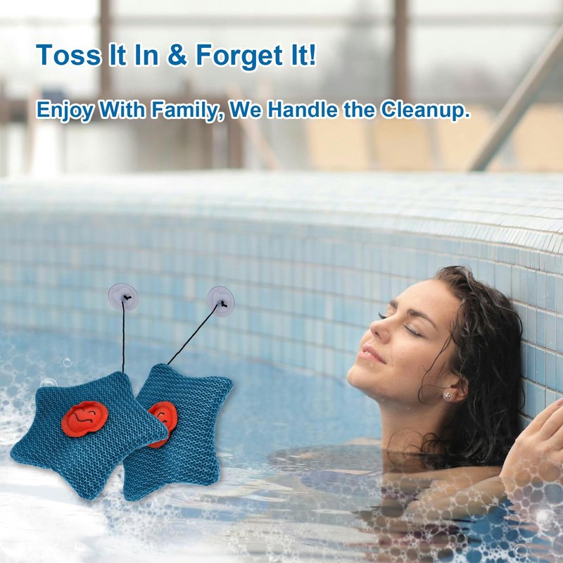 outtip Hot Tub Scum Absorber - 2 Pack Oil Absorbing Hot Tub Floating Sponge Cleaner Absorber, Keeps Water Clear, Reusable Pool Scum Absorber Hot Tub Spa Accessories