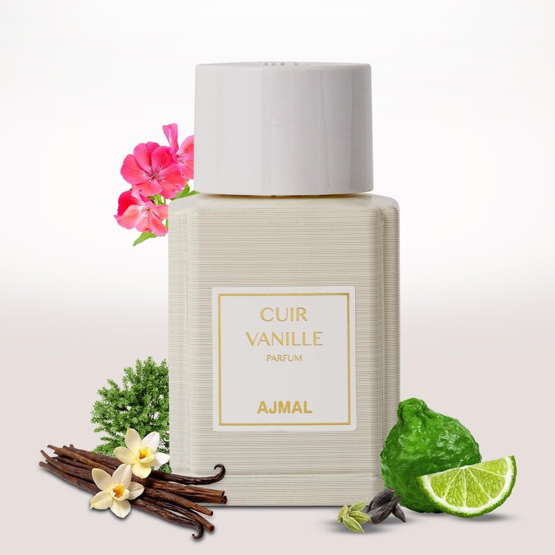 Ajmal Oud Marquis Cuir Vanille Eau de Parfum for Men – 3.4 fl oz| Luxury Vanilla Perfume | Long Lasting Blend of Leather, Amber & Musk | | Made in France | Crafted in Dubai | Exclusive for USA