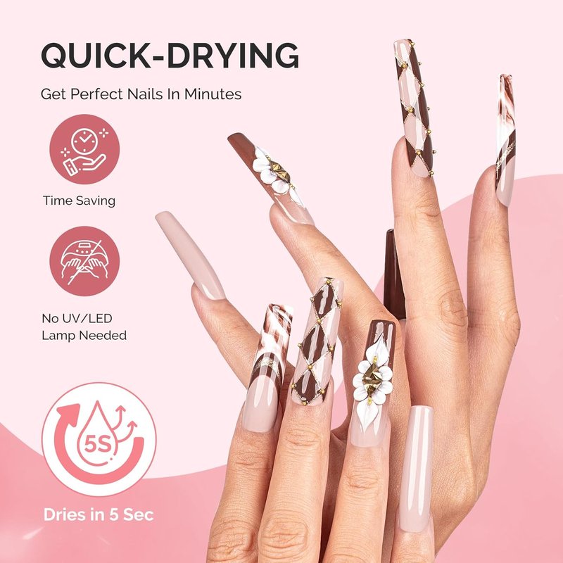 MelodySusie Nail Glue - Quick-Drying, Super Strong Adhesive for Press-On Nails | 10ml