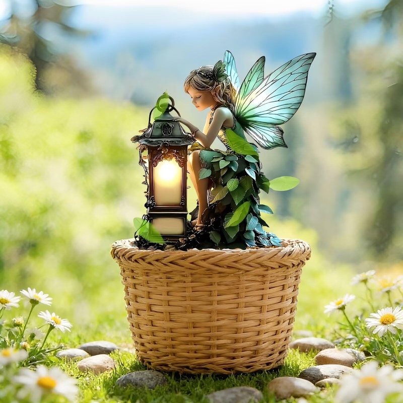 Fairy Acrylic Potted Plant Stake, Decorative Ornament for Indoor/Outdoor Flower Pots, Ideal Gift for Yard & Lawn Landscape Beautification（AB-072）