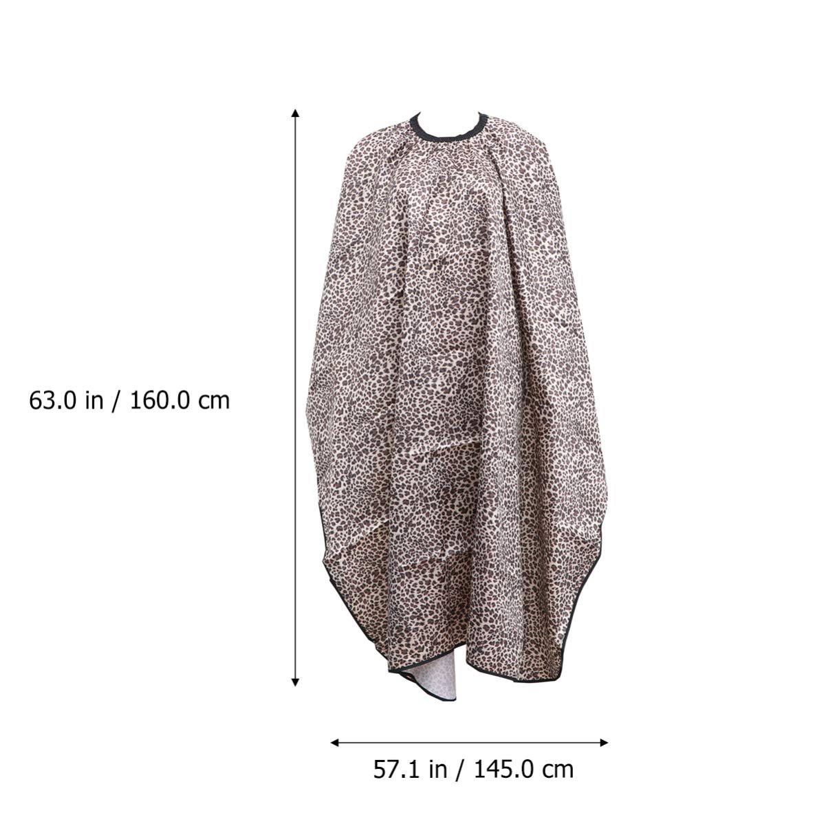SUPVOX Leopard Print Hairdressing Cloth Hair Cutting Cape Waterproof Salon Styling Apron 63X57 Inch Adjustable Drape for Hair Dye Perm and Grooming
