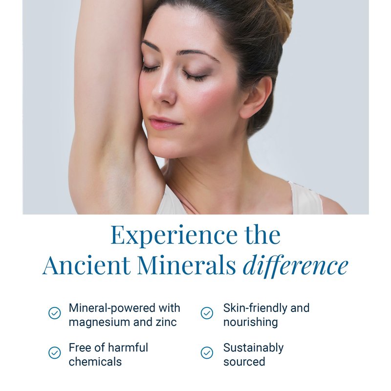 Ancient Minerals Natural Deodorant Cream – Eucalyptus & Mint Scent, Aluminum-Free, Vegan Deodorant for Women and Men with Magnesium, Zinc & Vitamin E, for Sensitive Skin, 2 oz