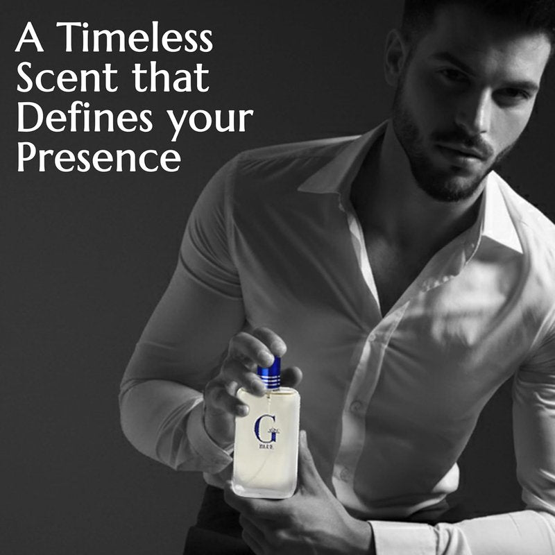 PB ParfumsBelcam G Eau Blue Eau de Toilette Spray - Long-Lasting Men's Cologne | Fresh Summer Scent - 3.4 Fl Oz