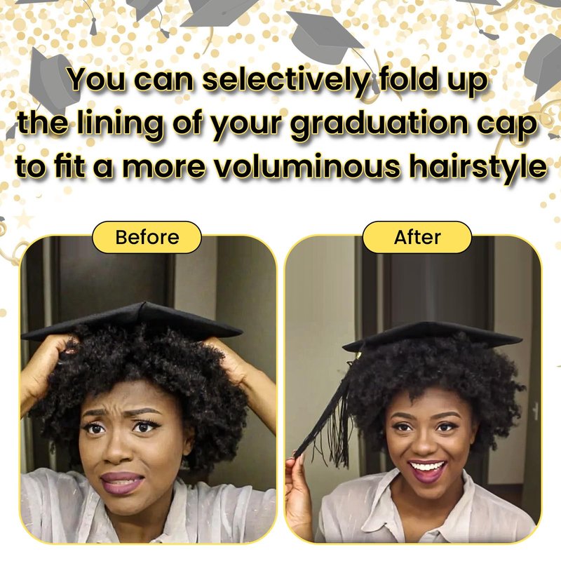 Nomanak 2 Pack Graduation Cap Headband - Secures Your Graduation Cap, Don't Change Your Hair, Unisex Headband