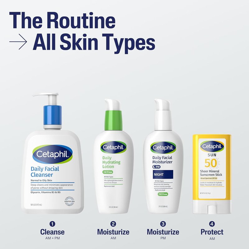 Cetaphil Sheer Mineral Sunscreen Stick - Broad Spectrum SPF 50 | 100% UVA/UVB Protection, 0.5oz