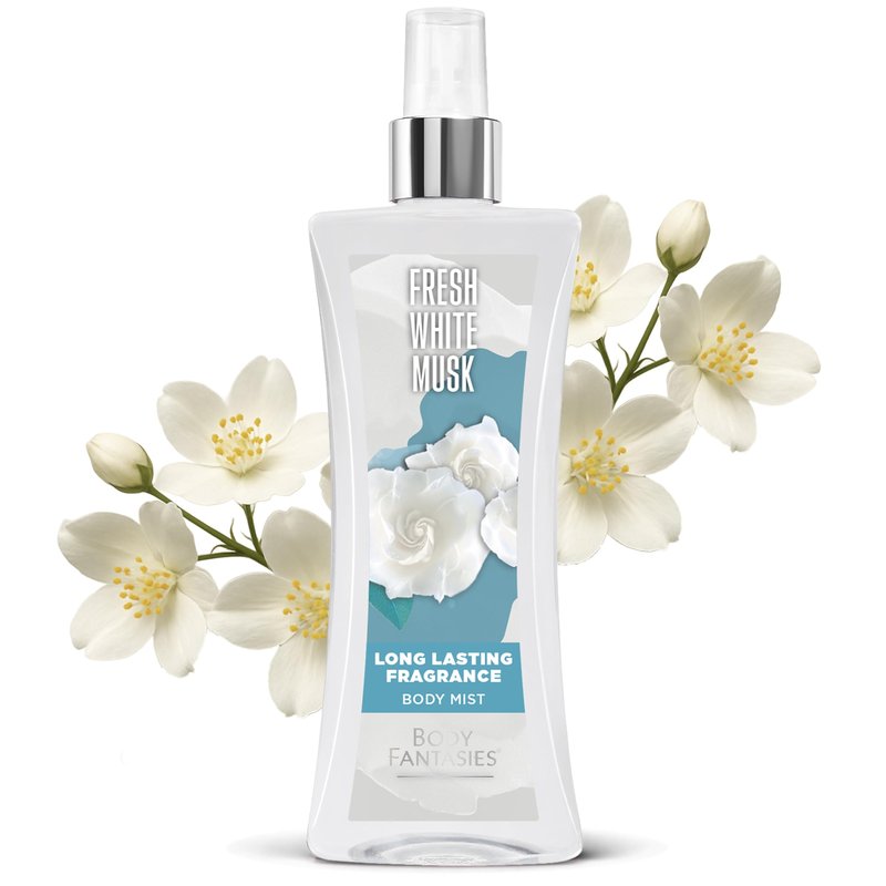 Body Fantasies Signature Fragrance Body Spray, Fresh White Musk, 8 Fluid Ounce