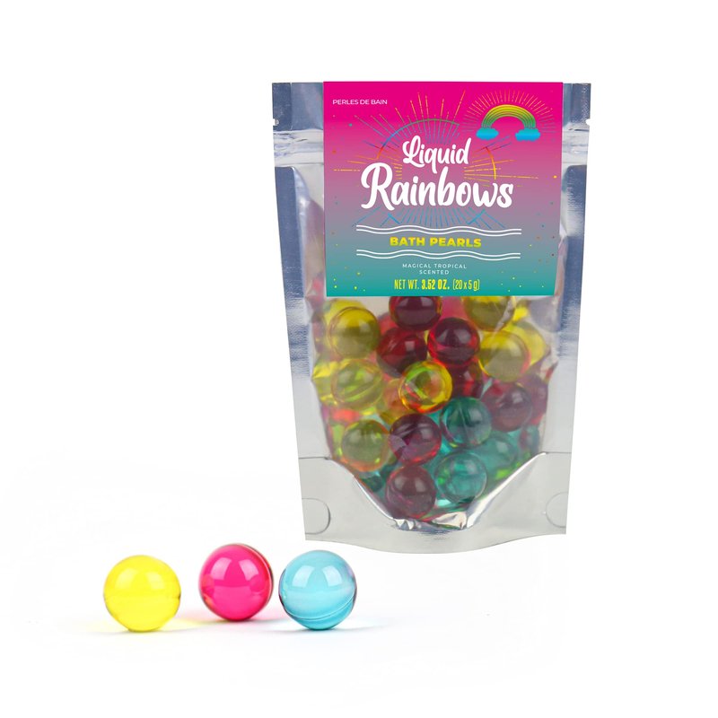 Gift Republic Liquid Spirit Rainbow Bath Pearls 20-Pack Magical Tropical Scent