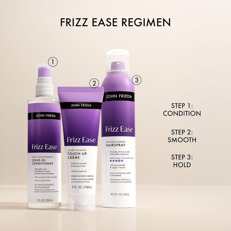 John Frieda Frizz Ease Touch-Up Cream - Anti-Frizz Smoothing Formula with Avocado Oil | 4 fl oz