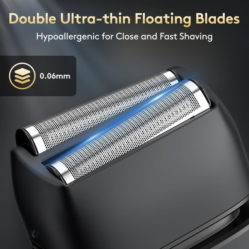 Electric Foil Shaver for Men - Smooth & Close Shaving with Pop-Up Trimmer | Wet/Dry, Travel Lock, LED Display, IPX6 Waterproof