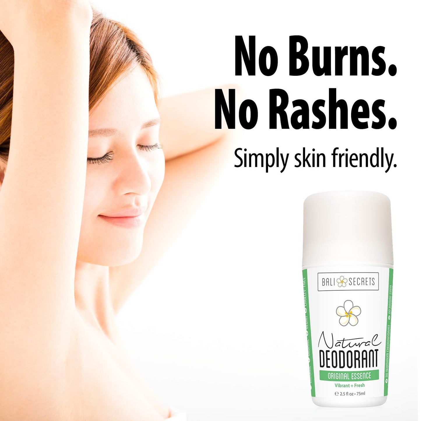 Bali Secrets The Classic Natural Deodorant for Women & Men, No Synthetic Aluminium, Up to 48h Odor Protection, Baking Soda Free, Non Toxic & Clean Ingredients, Sensitive Skin, Vegan [ORIGINAL]