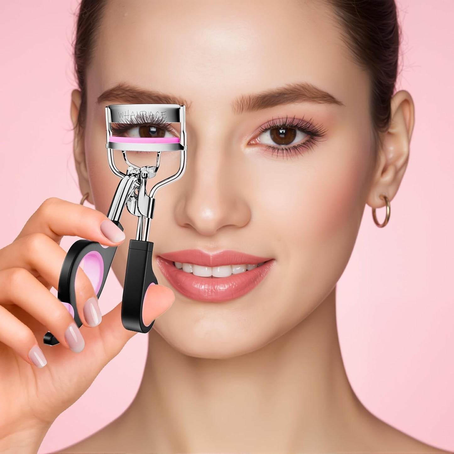 Whalrace Eyelash Curler - Superior Curling Effect with 6 Extra Replacement Strips | Easy Grip Design
