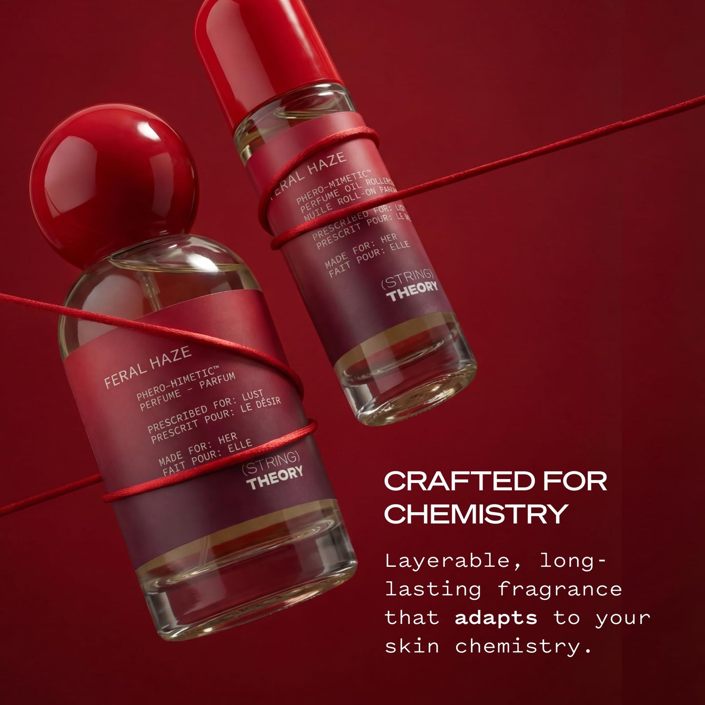 STRING THEORY Pheromone Roll On Perfume Oil for Women - Spicy & Sweet Vanilla Amber Boozy Gourmand Musk - Dark Rum, Vanilla, Creamy Tonka Bean - Long-Lasting Fragrance - Pheromones Phero-Mimetic Oil