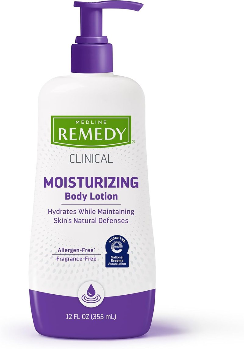 Medline Remedy Clinical Skin Cream - Fragrance-Free Moisturizer for Dry Skin | 12 fl oz, Hypoallergenic Lotion