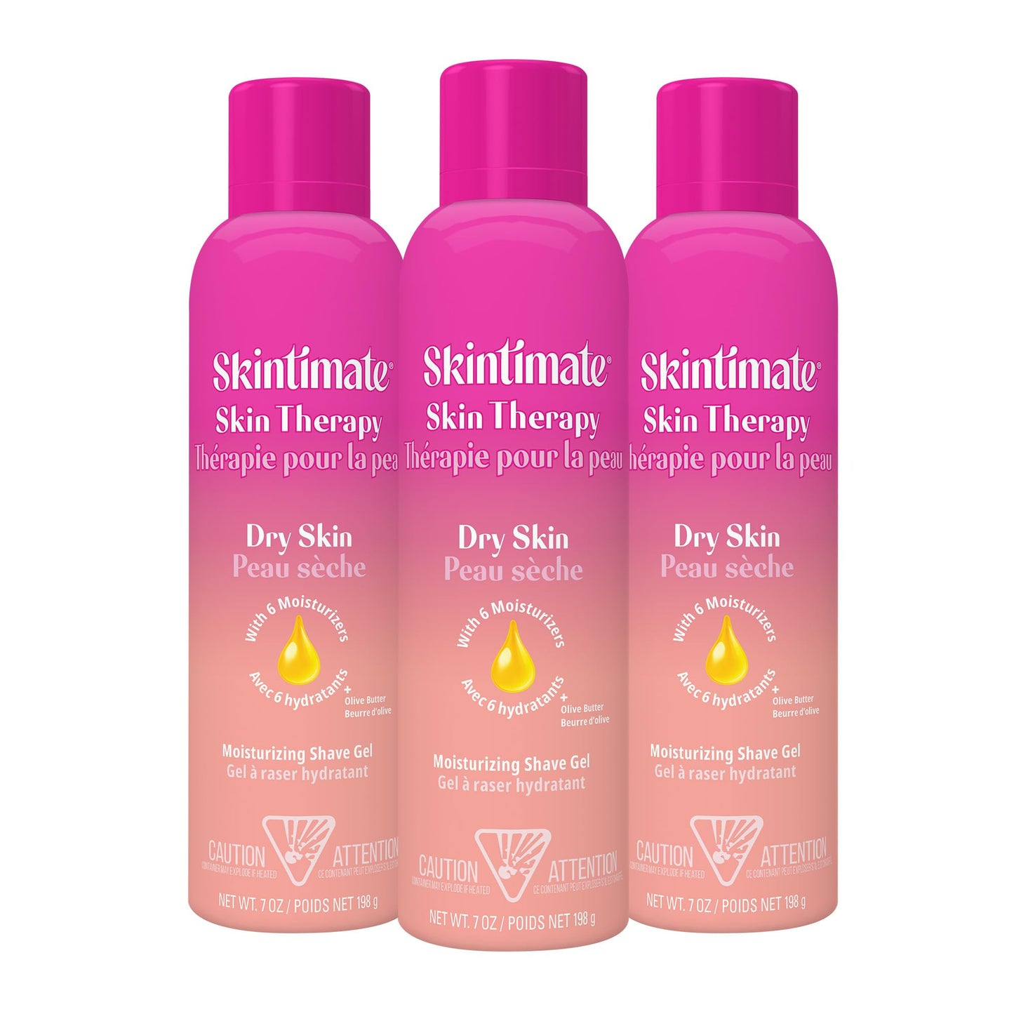 Skintimate Skin Therapy Dry Skin Shave Gel for Women, 3 Pack | Skintimate Shaving Cream for Women, Womens Shaving Cream, Shaving Foam, Womens Shave Gel, Pack of 3, 7oz each