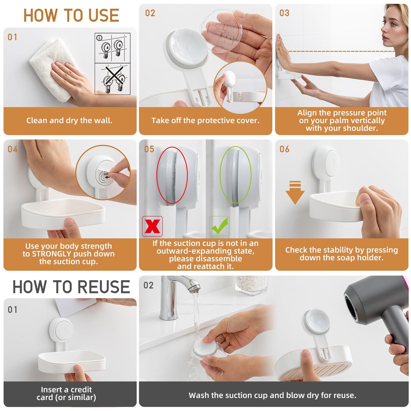 LEVERLOC Soap Dish Holder for Shower Suction Cup Wall Mounted Self Draining NO-Drilling Removable Bar Soap Sponge Holder for Bathroom Bathtub Kitchen Sink Waterproof Strong Vacuum Suction, Blue